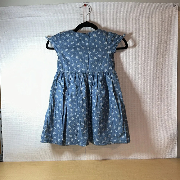 OSHKOSH BGOSH Chambray Daisy Girls Dress 5T - Picture 4 of 4